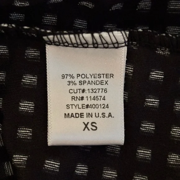 Anthropologie Pleione Gingham Black and White Checkered Women Top Scalloped - Picture 6 of 6